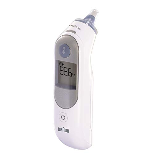 Braun Ear Thermometer with Large Digital Display, Visual and Audible Reassurance For Correct Positioning & Pre-Warmed Tip, BONUS FREE 2 AA Batteries, 21 Lens Filters and Protective Case Included