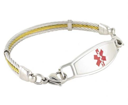N Style ID Golden Gate PRE-ENGRAVED“Lymphedema Alert,No Needles/BP, Left Arm”Stylish Medical Bracelet-Red Review