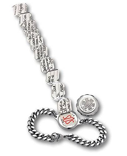 SOS (Talisman) Emergency Medical ID Stainless Steel Bracelet 7 1/2