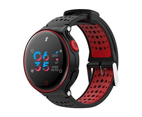 Fitness Activity Tracker Watch IP67 Waterproof Sports Stylish Bracelet Fashion Strap All Day Activity Auto Sleep Tracking Pedometer APP Support iOS/Android (Black-1) Review