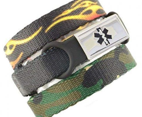 3 Pack Kid’s Medical Alert Bracelets | Children’s Medical ID Bracelets | Free Engraving | Adjustable | Value Pack (3 Bracelets) – Fire & Camo Review