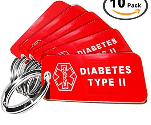 My Identity Doctor – 10 Pre-Engraved Diabetes Type II Plastic Medical Alert ID Keychains, 2.25in (5.7cm) x .79in (2cm), Made in USA Review