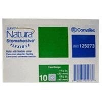 Convatec SurFit Natura Two Piece Pre-cut Stomahesive Skin Barrier, Size: 1.25 Inches, Tan - 10 Ea/Box by ConvaTec
