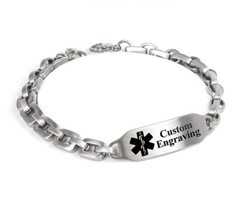 My Identity Doctor Custom Medical ID Bracelet with Free Engraving, Steel Matte 6mm Links Review