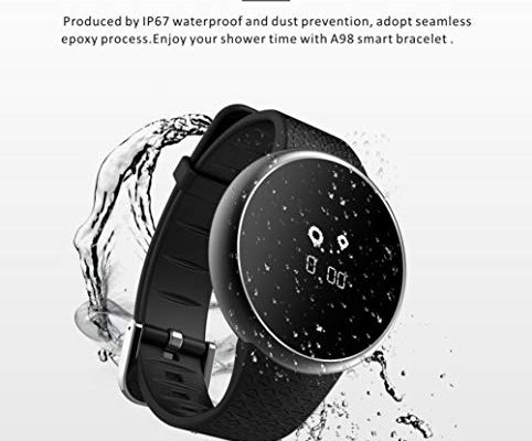 Fitness Tracker – Smart Bracelet Waterproof Wireless Bluetooth Heart Rate Blood Pressure Monitor Activity Tracker Pedometer Calories Track Notification Remind Wristband for Android and iOS (Black) Review