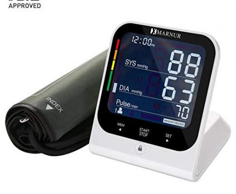 MARNUR Blood Pressure Monitor Upper Arm with Large BP Cuff Heart Rate Date Time High Accurate LCD Display Touch Screen FDA Approved Home for 2 Users Review