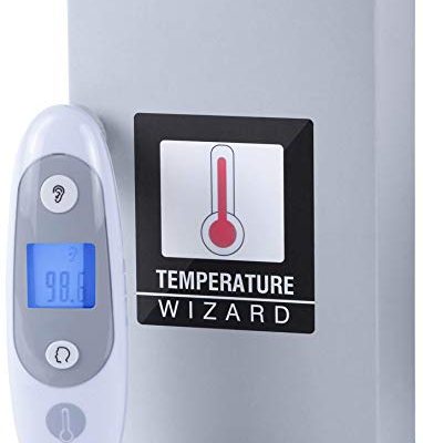 Wizard Laboratories Thermometer for Fever Digital Medical Infrared Forehead and Ear Thermometer for Baby, Kids, & Adults with Fever Indicator CE and FDA Approved Review